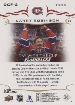 2018-19 Upper Deck - Day with the Cup Flashbacks #DCF-2 Larry Robinson Back