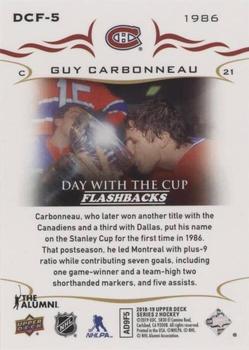2018-19 Upper Deck - Day with the Cup Flashbacks #DCF-5 Guy Carbonneau Back