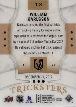 2018-19 Upper Deck - Tricksters #T-3 William Karlsson Back