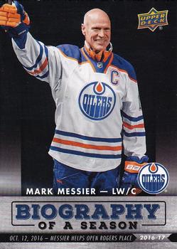 2016-17 Upper Deck Biography of a Season Edmonton Oilers #EDM-1 Mark Messier Front