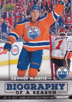 2016-17 Upper Deck Biography of a Season Edmonton Oilers #EDM-2 Connor McDavid Front