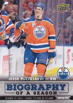 2016-17 Upper Deck Biography of a Season Edmonton Oilers #EDM-3 Jesse Puljujarvi Front