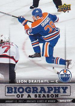 2016-17 Upper Deck Biography of a Season Edmonton Oilers #EDM-9 Leon Draisaitl Front
