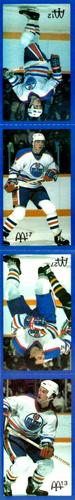 1983-84 McDonald's Edmonton Oilers Stickers - Panels #NNO Dave Hunter / Jari Kurri  / Dave Semenko / Ken Linseman Front