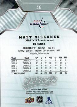 2019-20 Upper Deck MVP #48 Matt Niskanen Back