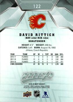 2019-20 Upper Deck MVP #122 David Rittich Back