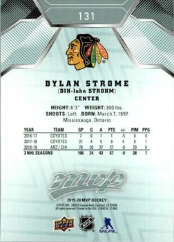 2019-20 Upper Deck MVP #131 Dylan Strome Back