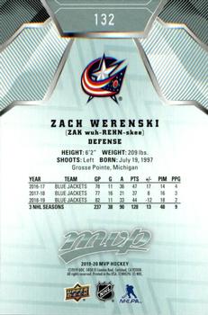 2019-20 Upper Deck MVP #132 Zach Werenski Back