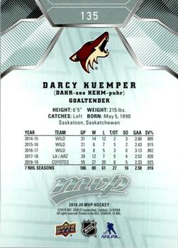 2019-20 Upper Deck MVP #135 Darcy Kuemper Back