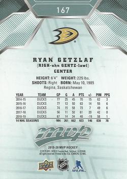 2019-20 Upper Deck MVP #167 Ryan Getzlaf Back