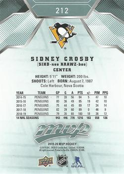 2019-20 Upper Deck MVP #212 Sidney Crosby Back