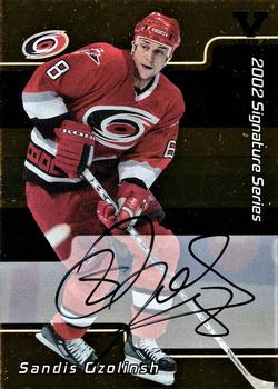 2015-16 In The Game Final Vault - 2001-02 Be a Player Signature Series Autographs Gold (Black Vault Stamp) #163 Sandis Ozolinsh Front
