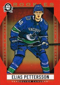 2018-19 O-Pee-Chee Coast to Coast - Red #160 Elias Pettersson Front