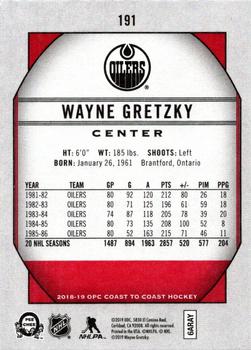 2018-19 O-Pee-Chee Coast to Coast - Red #191 Wayne Gretzky Back