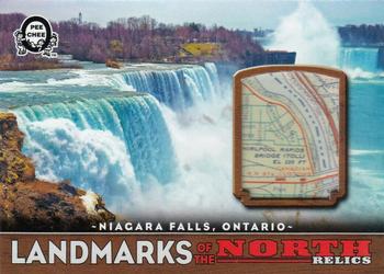 2018-19 O-Pee-Chee Coast to Coast - Landmarks of the North Map Relics #NR-NFO Niagara Falls, Ontario Front