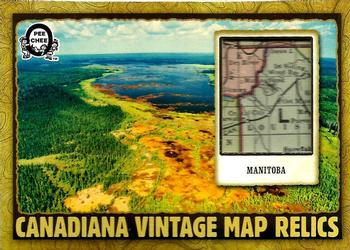 2018-19 O-Pee-Chee Coast to Coast - Canadiana Vintage Map Relics #VR-MB Manitoba 1895 and 1911 Front