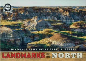 2018-19 O-Pee-Chee Coast to Coast - Landmarks of the North #LN-10 Dinosaur Provincial Park, Alberta Front