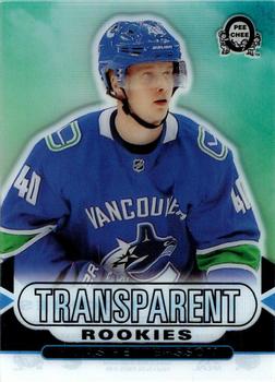 2018-19 O-Pee-Chee Coast to Coast - Transparent Rookies #CCR-1 Elias Pettersson Front