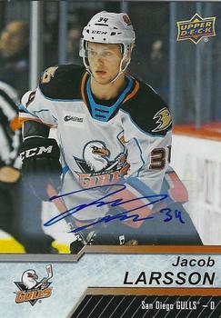 2018-19 Upper Deck AHL - Autographs #16 Jacob Larsson Front