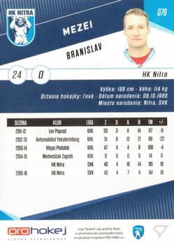 2016-17 SportZoo Tipsport Liga #079 Branislav Mezei Back