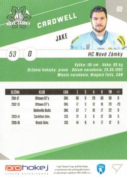 2016-17 SportZoo Tipsport Liga #105 Jake Cardwell Back