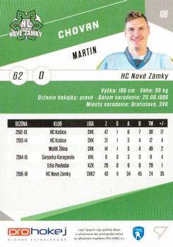 2016-17 SportZoo Tipsport Liga #106 Martin Chovan Back