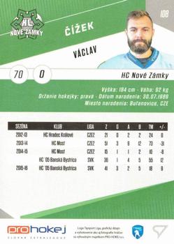 2016-17 SportZoo Tipsport Liga #108 Vaclav Cizek Back