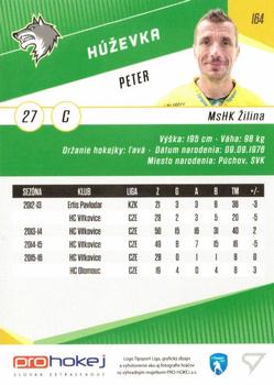 2016-17 SportZoo Tipsport Liga #164 Peter Huzevka Back