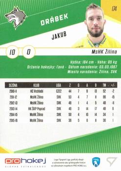 2016-17 SportZoo Tipsport Liga #174 Jakub Drabek Back