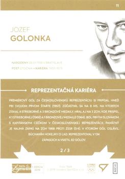 2018 SportZoo Pocta Legendam I. edicia #11 Jozef Golonka Back