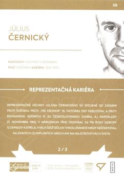 2018 SportZoo Pocta Legendam I. edicia - Gold #08 Julius Cernicky Back