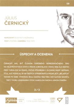 2018 SportZoo Pocta Legendam I. edicia - Gold #09 Julius Cernicky Back