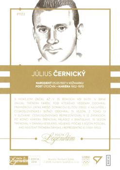 2018 SportZoo Pocta Legendam I. edicia - Portret Blue #PT03 Julius Cernicky Back