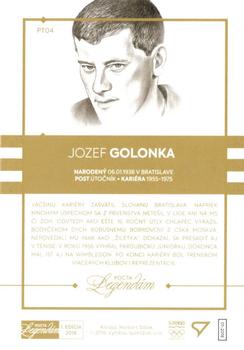 2018 SportZoo Pocta Legendam I. edicia - Portret Blue #PT04 Jozef Golonka Back