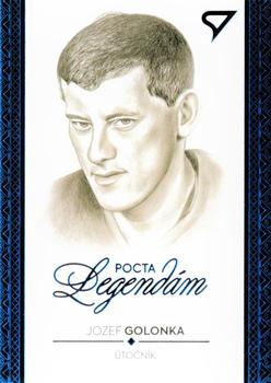 2018 SportZoo Pocta Legendam I. edicia - Portret Blue #PT04 Jozef Golonka Front