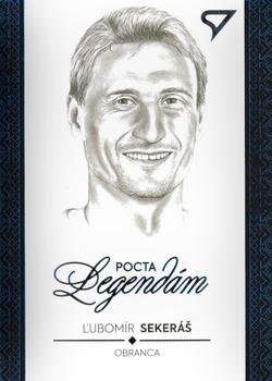 2018 SportZoo Pocta Legendam I. edicia - Portret Blue #PT08 Lubomir Sekeras Front