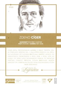 2018 SportZoo Pocta Legendam I. edicia - Portret Blue #PT09 Zdeno Ciger Back