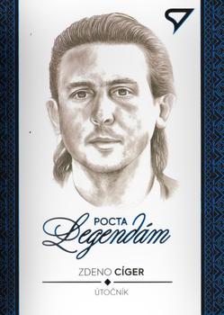 2018 SportZoo Pocta Legendam I. edicia - Portret Blue #PT09 Zdeno Ciger Front
