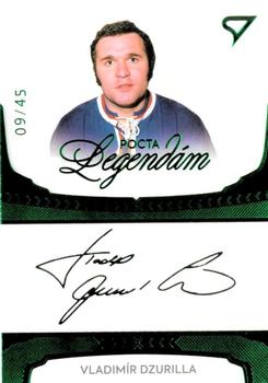 2018 SportZoo Pocta Legendam I. edicia - Autogram Green #A05 Vladimir Dzurilla Front