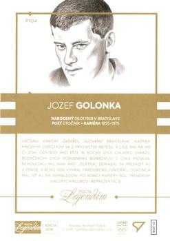 2018 SportZoo Pocta Legendam I. edicia - Portret Green #PT04 Jozef Golonka Back