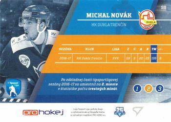 2017-18 SportZoo Tipsport Liga - Lidri Statistik 2016-17 #S11 Michal Novak Back