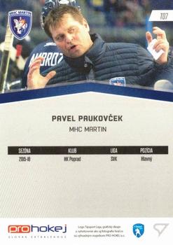 2016-17 SportZoo Tipsport Liga - Treneri #T07 Pavol Paukovcek Back