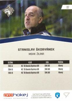 2016-17 SportZoo Tipsport Liga - Treneri #T17 Stanislav Skorvanek Back