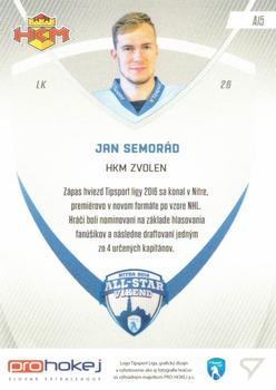 2016-17 SportZoo Tipsport Liga - All Stars #A15 Jan Semorad Back