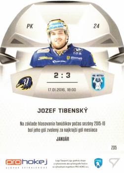 2016-17 SportZoo Tipsport Liga - Zlata Prilba #Z05 Jozef Tibensky Back