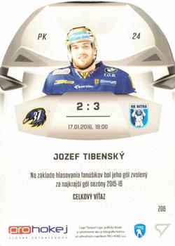 2016-17 SportZoo Tipsport Liga - Zlata Prilba #Z06 Jozef Tibensky Back