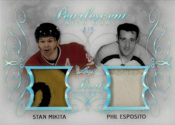 2017-18 Leaf Pearl - Pearlescent Dual Patch #PPD-05 Stan Mikita / Phil Esposito Front