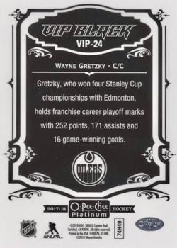2017-18 O-Pee-Chee Platinum - VIP Black #VIP-24 Wayne Gretzky Back