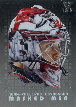 2015-16 In The Game Final Vault - 2008-09 In The Game Between The Pipes Masked Men Silver (Silver Vault Stamp) #MM-15 Jean-Philippe Levasseur Front