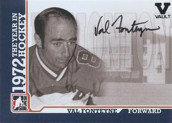 2015-16 In The Game Final Vault - 2009-10 In The Game 1972 The Year In Hockey Autographs (Black Vault Stamp) #A-VF Val Fonteyne Front